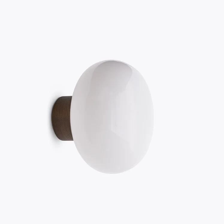 Sieninis šviestuvas Karl-Johan Smoked Oak w. Opal Glass