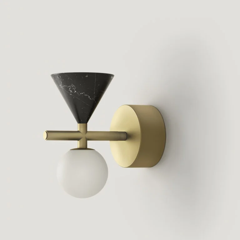 Sieninis šviestuvas Oneta Black Marble