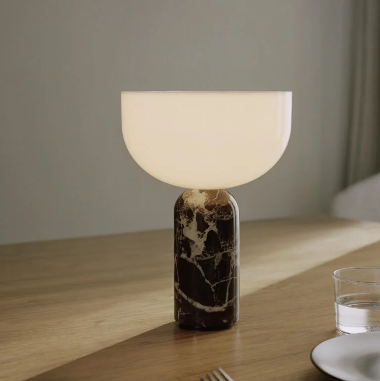 Nešiojamas šviestuvas Kizu Portable Rosso Levanto Burgundy Marble