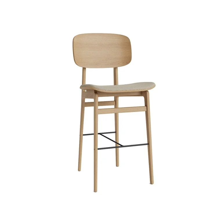 Pusbario kėdė NY11 Natural oak su atlošu