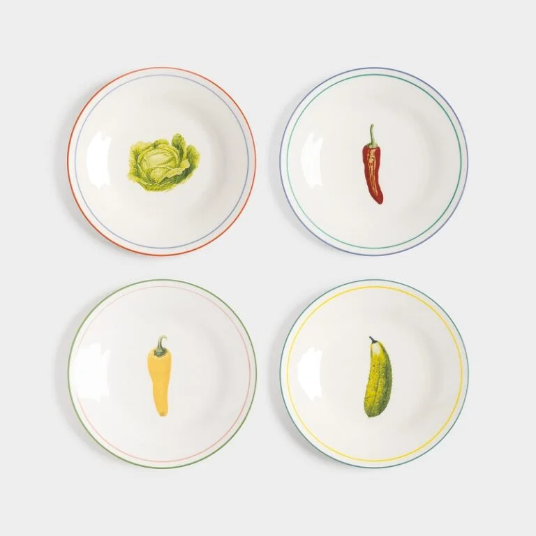 Lėkštės Vegetables 4 vnt. d22