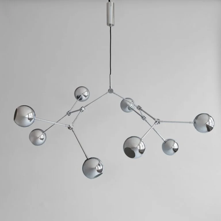 Šviestuvas Drop Chandelier Globe  Chrome