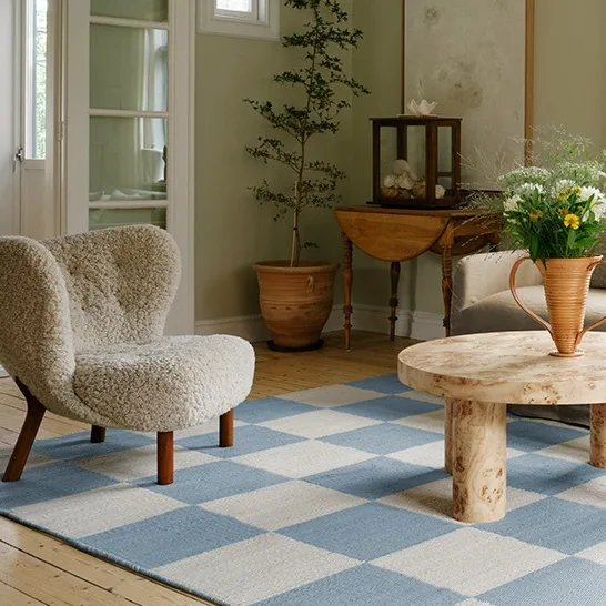 Kilimas Chess Cornflower Blue
