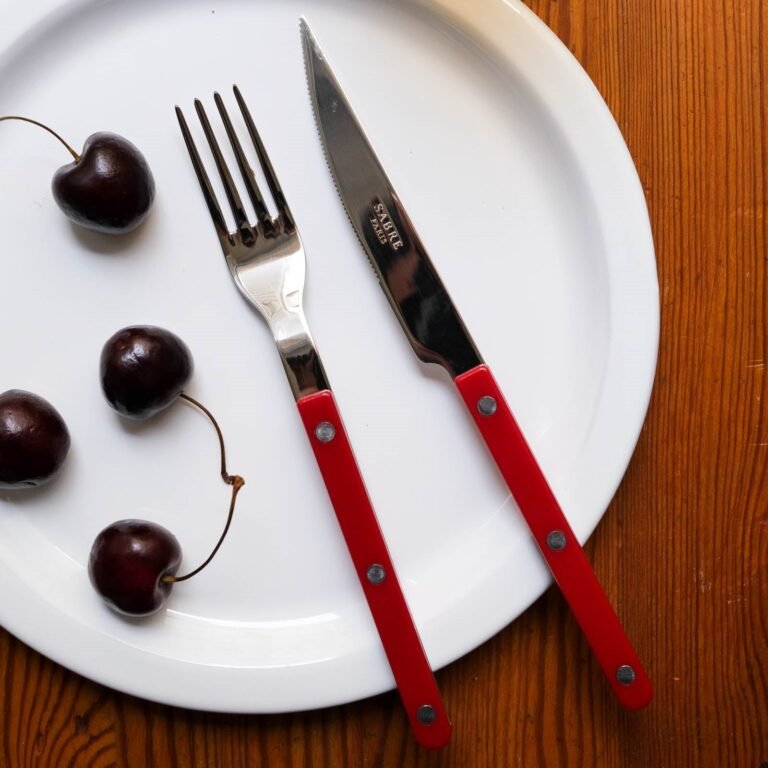 Stalo įrankiai Bistrot Solid Burgundy 4 vnt.