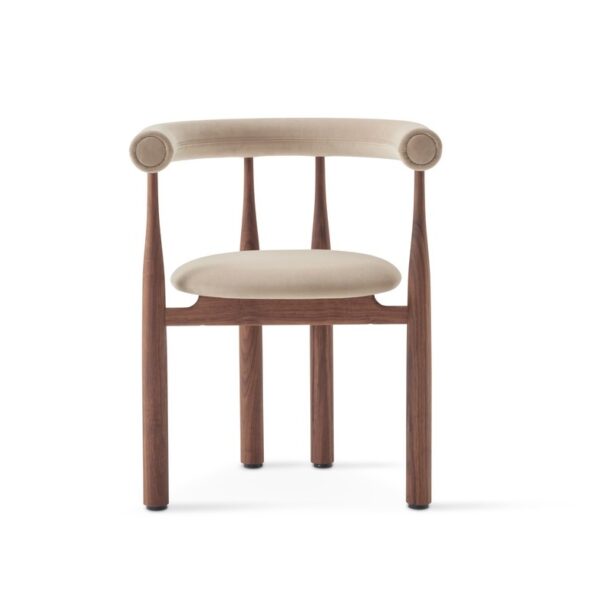 Valgomojo kėdė Bukowski Walnut Upholstered
