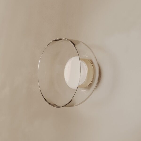 Sieninis šviestuvas Ipon Clear Glass