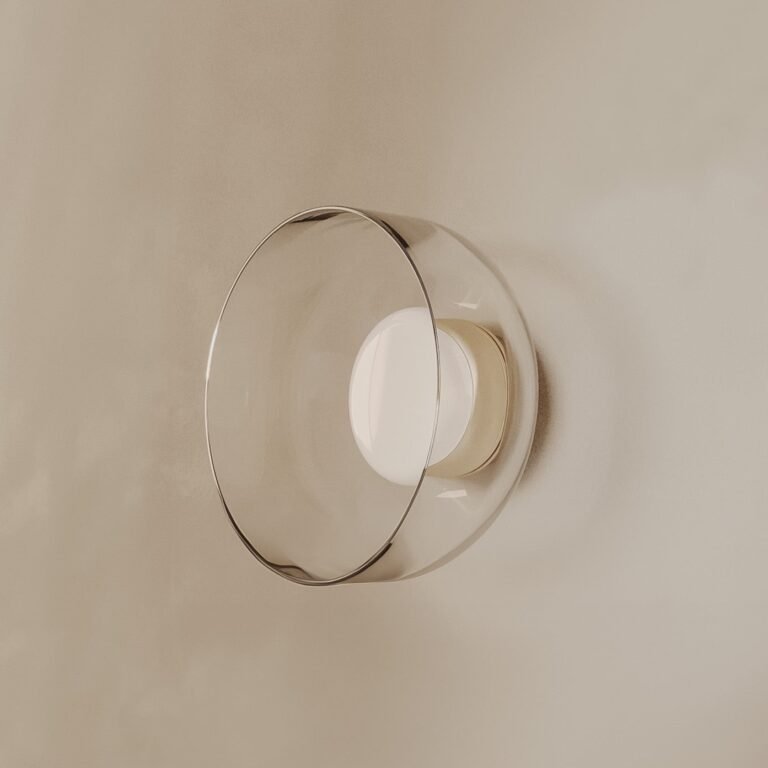 Sieninis šviestuvas Ipon Clear Glass