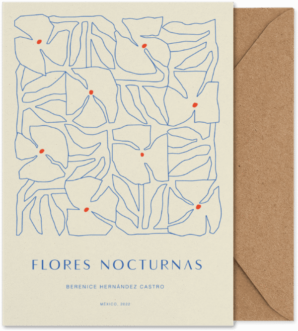 Atvirukas Flores Nocturnas 01 | Berenice Hernandez