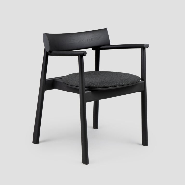 Valgomojo kėdė Elipsa Soft Black Oak Boucle