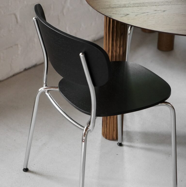 Valgomojo kėdė Splot Chrome Black Oak