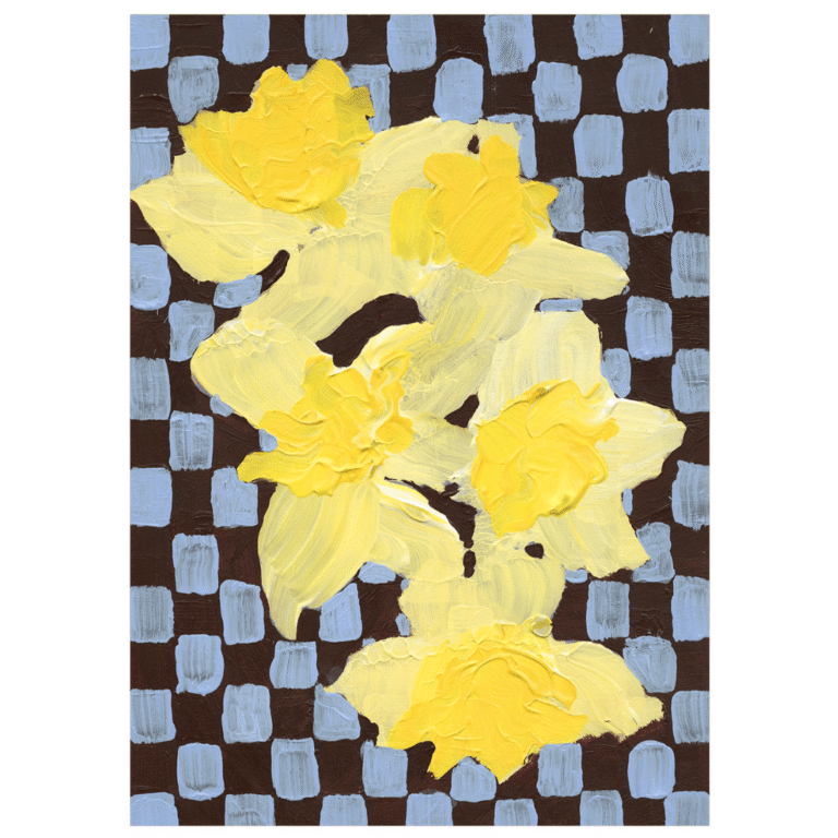 Flower with Checks 05 | Liat Greenberg