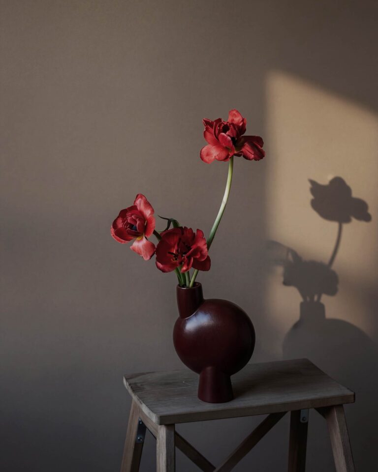 Vaza Sphere Bubl midi Maroon